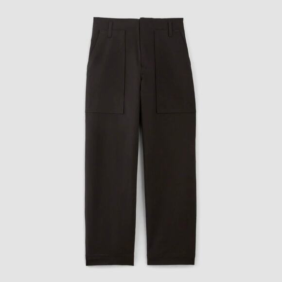 NWT Everlane Bi-Stretch Utility Pant Black Straight Leg High Rise Stretch Pant 4 - Picture 6 of 15
